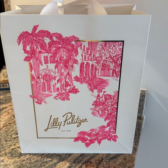 Lilly Pulitzer gift shopping bag. No defects. Used 1x to bring home purchase. - Picture 2 of 8